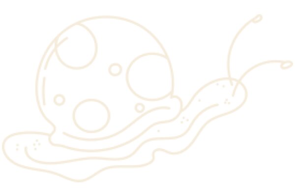 Whimsical Illustration of a Snail with a Moon-like Shell