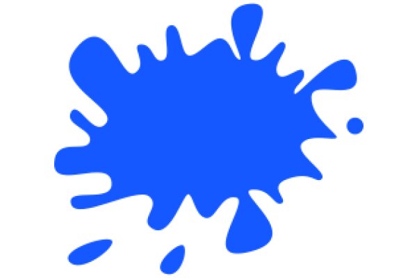 Vivid Blue Ink Splatter on White Background