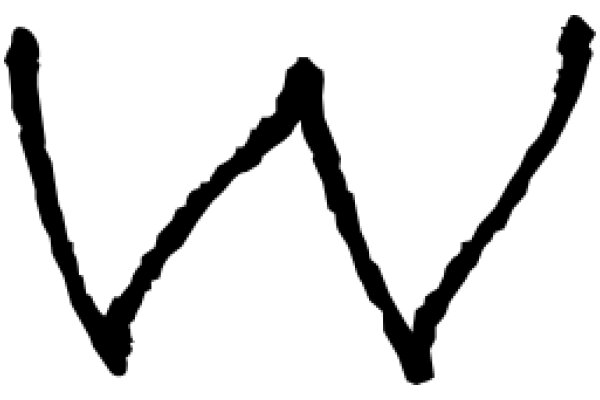 Simplistic Artwork of the Letter 'W' with a Stylized Design