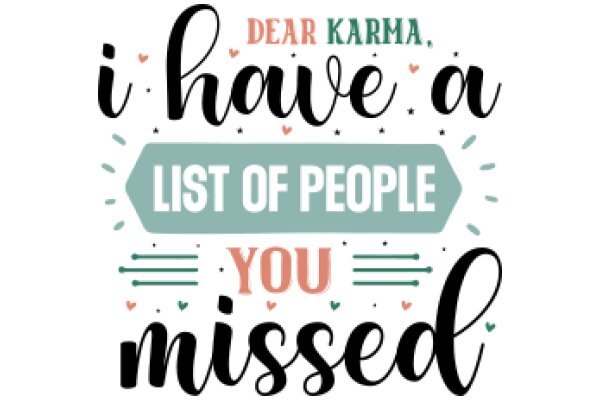 A Heartfelt List of People You Missed