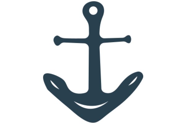 Stylized Anchor Icon with a Smile