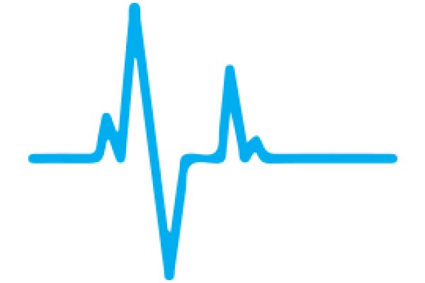 Simplified ECG Graphic in Blue