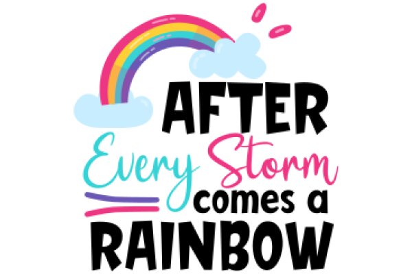 After Every Storm, a Rainbow Comes: A Colorful and Positive Affirmation Poster