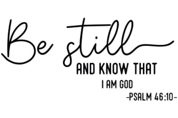 Be Still and Know That I Am God - Psalm 46:10