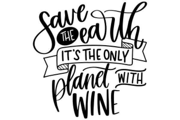 Eco-Friendly Affirmation: Save the Earth, It's the Only Planet with Wine