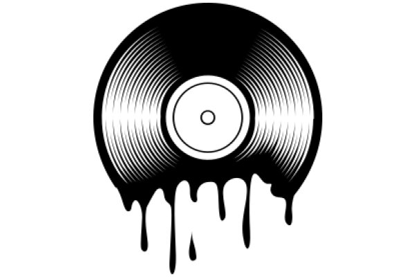 Vinyl Record with Drops of Syrup