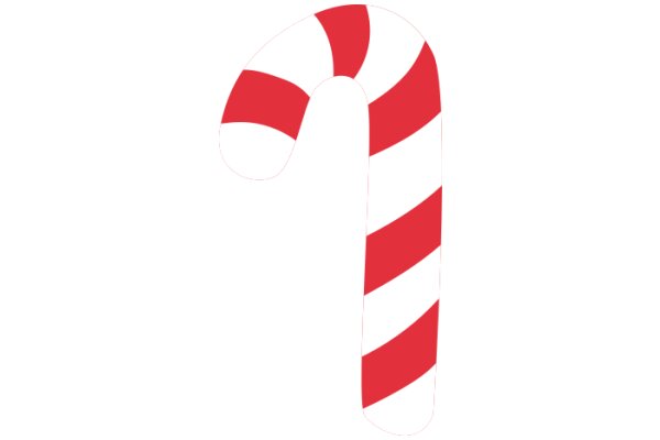 Stylized Red and White Candy Cane