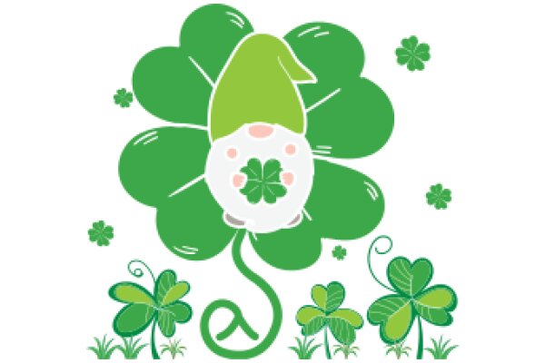 A St. Patrick's Day Celebration: A Green Clover and a Leprechaun's Tail