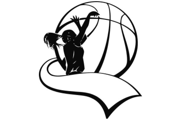 A Silhouette of a Basketball Player in Action