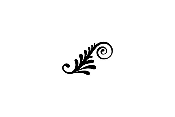 Stylized Black Swirl Design