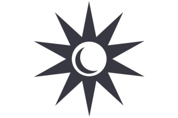 Stylized Black Starburst Icon