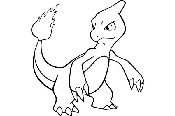 Stylized Pokémon Character: A Charismatic Ember Pokémon