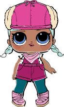 An Adorable Cartoon Character in a Pink Hat and Pink Shirt