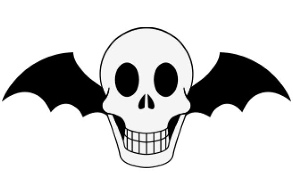 A Classic Symbol of Halloween: A Skull with Bat Wings