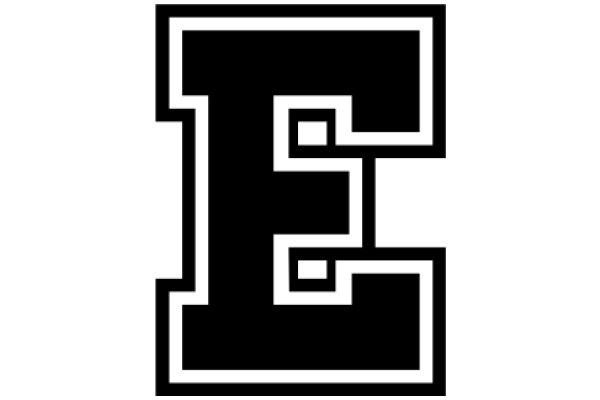 Stylized Letter 'E' with a Corner Design