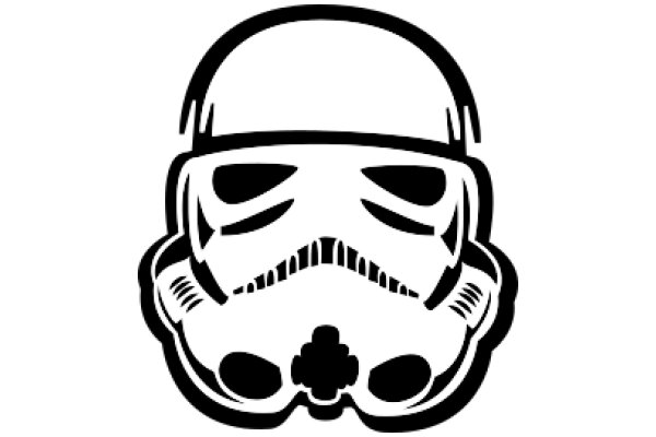 Stylized Icon of a Stormtrooper Helmet