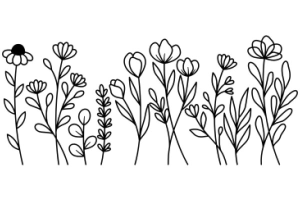 A Line of Flowering Plants in