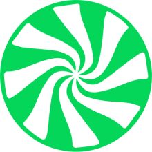 Vibrant Green and White Swirl Logo