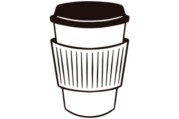 A Simple Line Drawing of a Coffee Cup