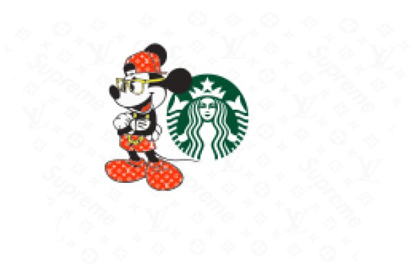 Mickey Mouse and Starbucks Logo: A Playful Crossover