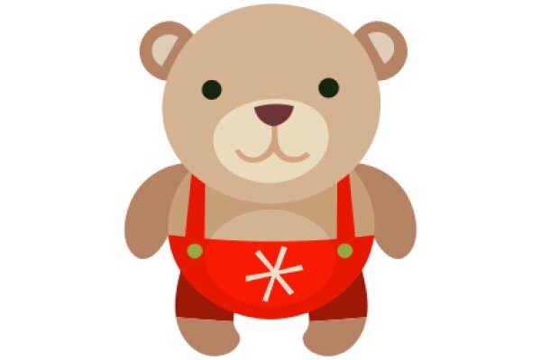 A Friendly Bear with a Red Apron and a Smile