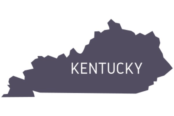 Kentucky State Map with the Word 'Kentucky' in White