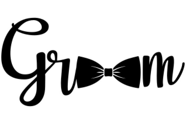 Stylish Black Bow Tie Logo