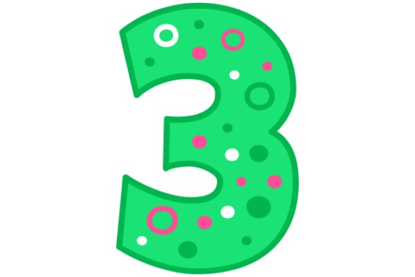 Vibrant 3D Illustration of a Number Three