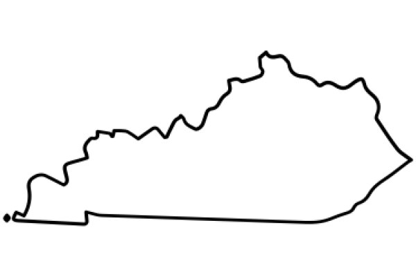 Simplistic Line Drawing of a State Outline