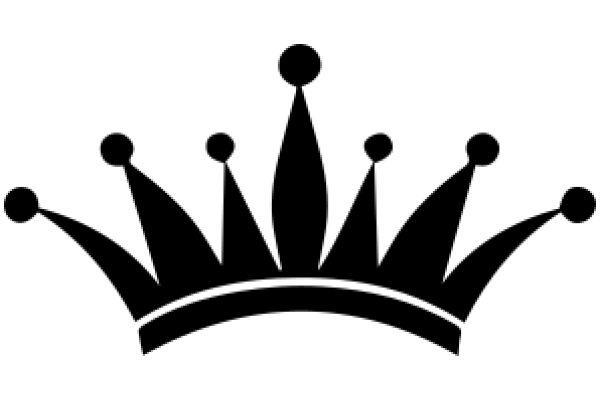 Elegant Black Crown Icon