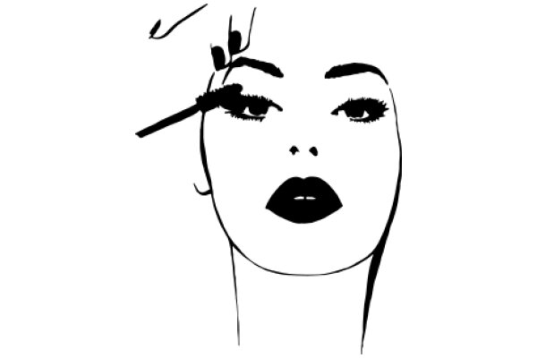 Portrait of a Woman with Eyeliner and Mascara