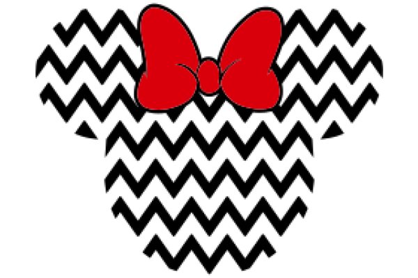 Stylish Red Bow on Chevron Pattern