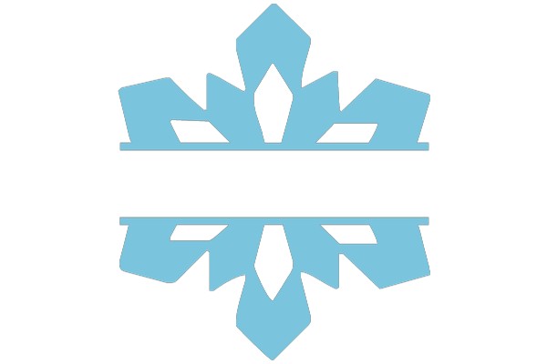 Stylized Blue Snowflake Design