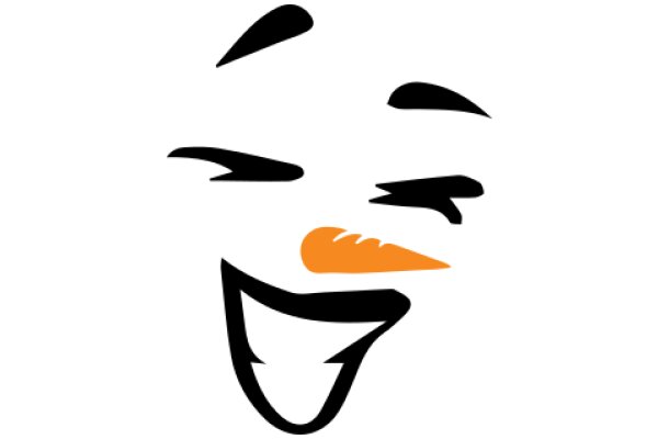 Simplistic Smiley Face with Orange Nose