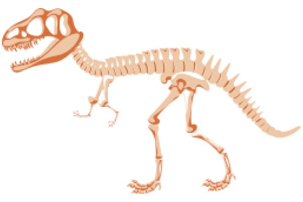 Anatomical Illustration of a T-Rex Skeleton