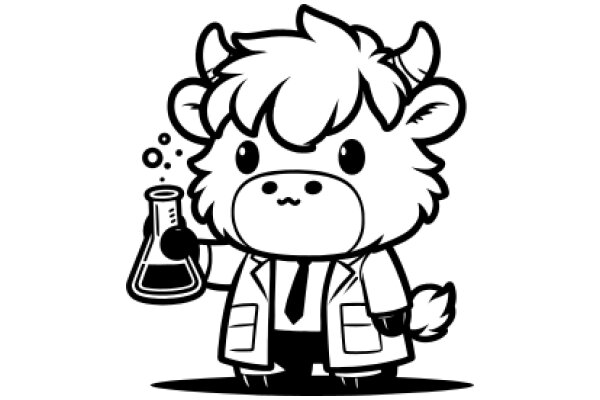 A Whimsical Scientist: A Cartoon Character with a Unique Twist