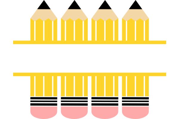 A Collection of Yellow Pencils with Pink Erasers