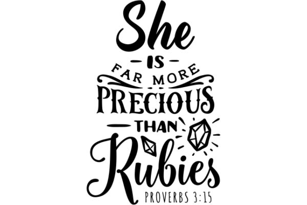 She is Far More Precious Than Rubies: A Proverb 3:15 Quote