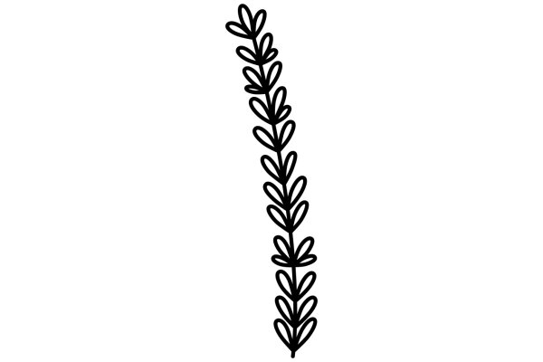 Simplistic Line Art of a Plant