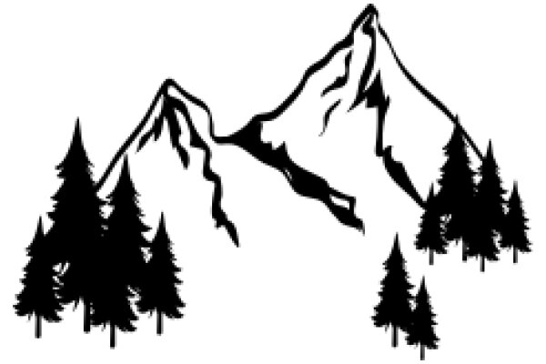 Silhouette of a Mountain and Trees: A Symbol of Nature's Beauty and Tranquility