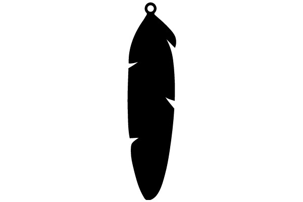 Silhouette of a Fish against a White Background