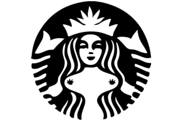 Stylized Starbucks Logo with a Female Figure and Crown