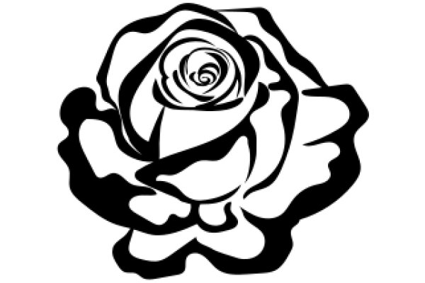 Stylized Rose with Swirling Designs