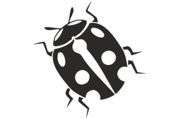 A Stylized Black Ladybug Silhouette