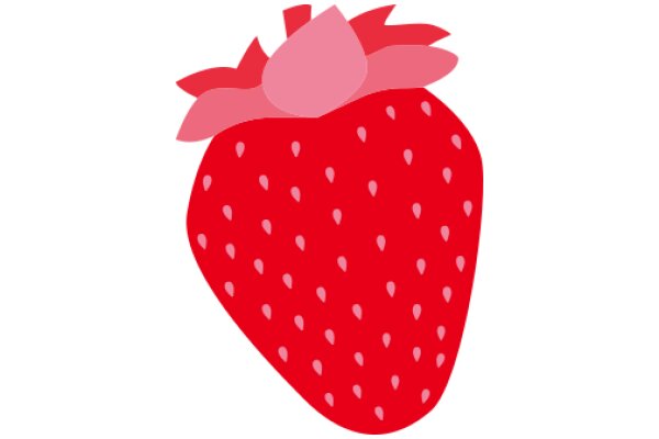 Vibrant Red Strawberry with a Pink Top