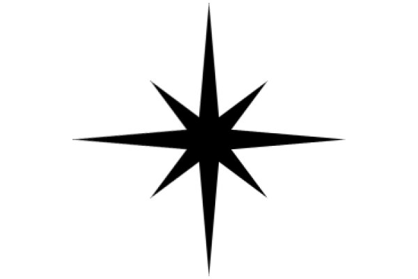 Simplicity in Design: A Black Star on a White Background