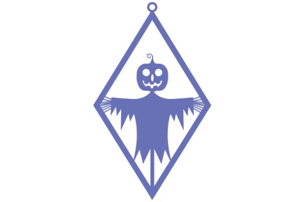 A Purple Halloween Symbol with a Spooky Pumpkin Character