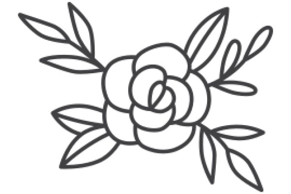 Stylized Floral Design: A Line Art