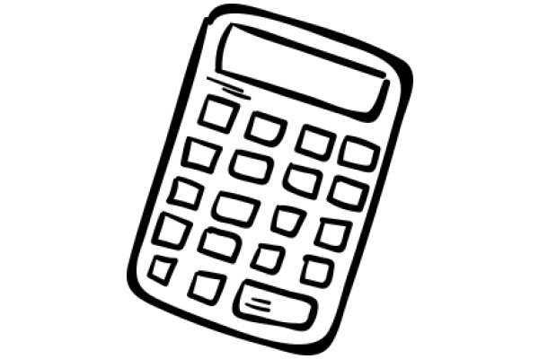 Simplistic Line Drawing of a Calculator