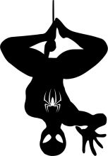 Silhouette of a Spider-Man Figure in a Pose of Prayer